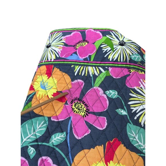 Vera Bradley Jazzy Blooms Quilted Large Tote Bag Colorful Floral & Dual Handles - Picture 14 of 14